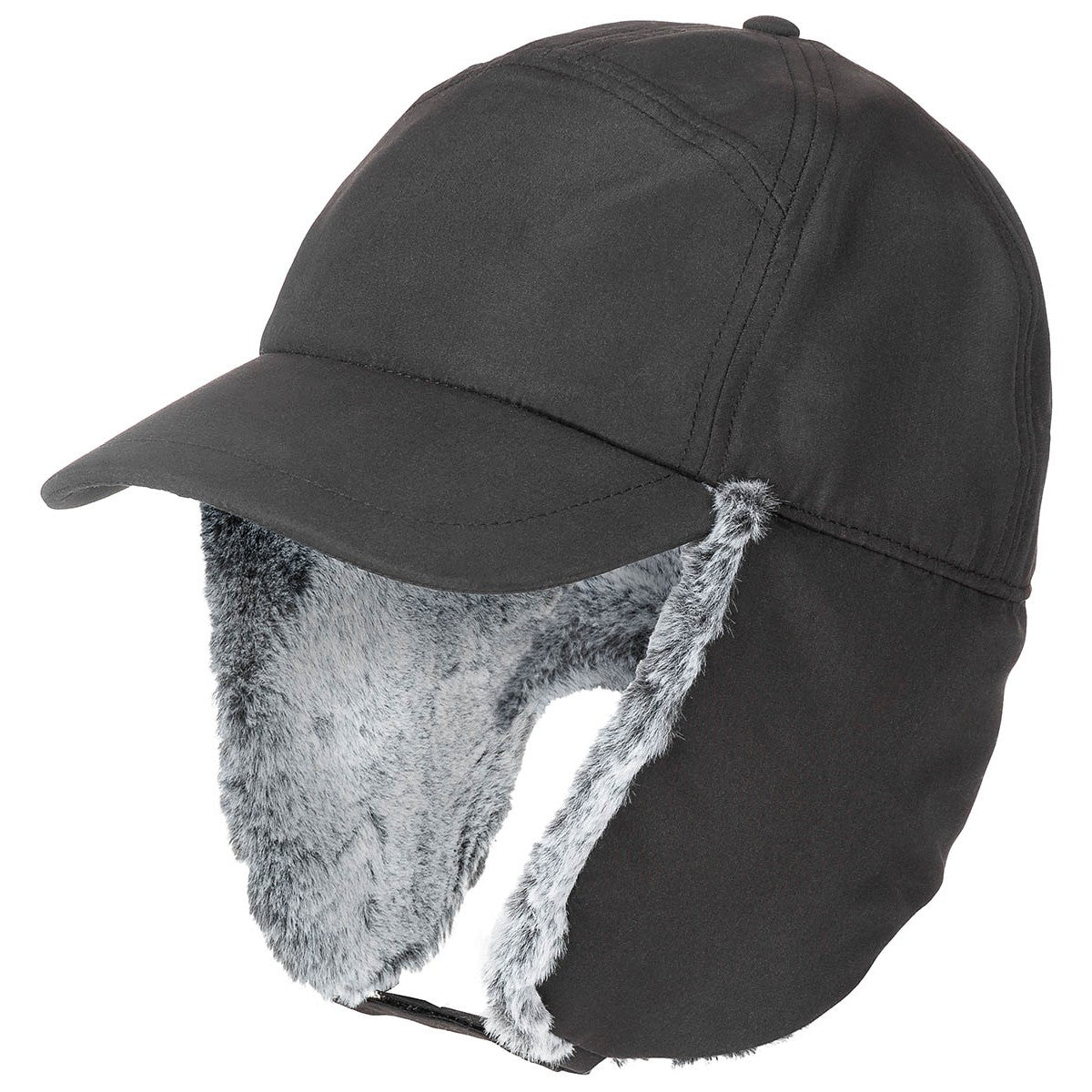 Winter Cap "Trapper" – Schwarz