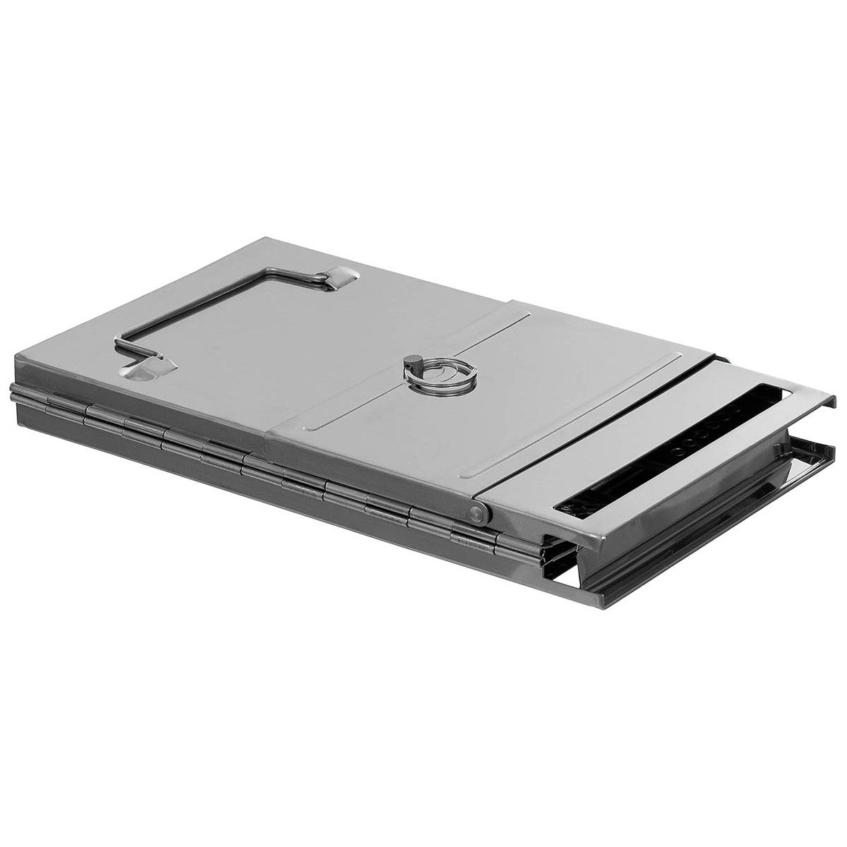 Raketenofen, mit Rost, faltbar, groß, Edelstahl