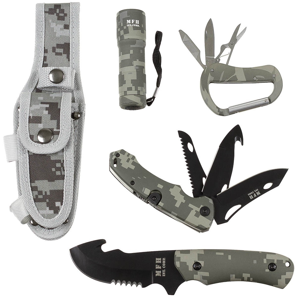 Messerset, AT-digital, Kunststoffgriff, Scheide