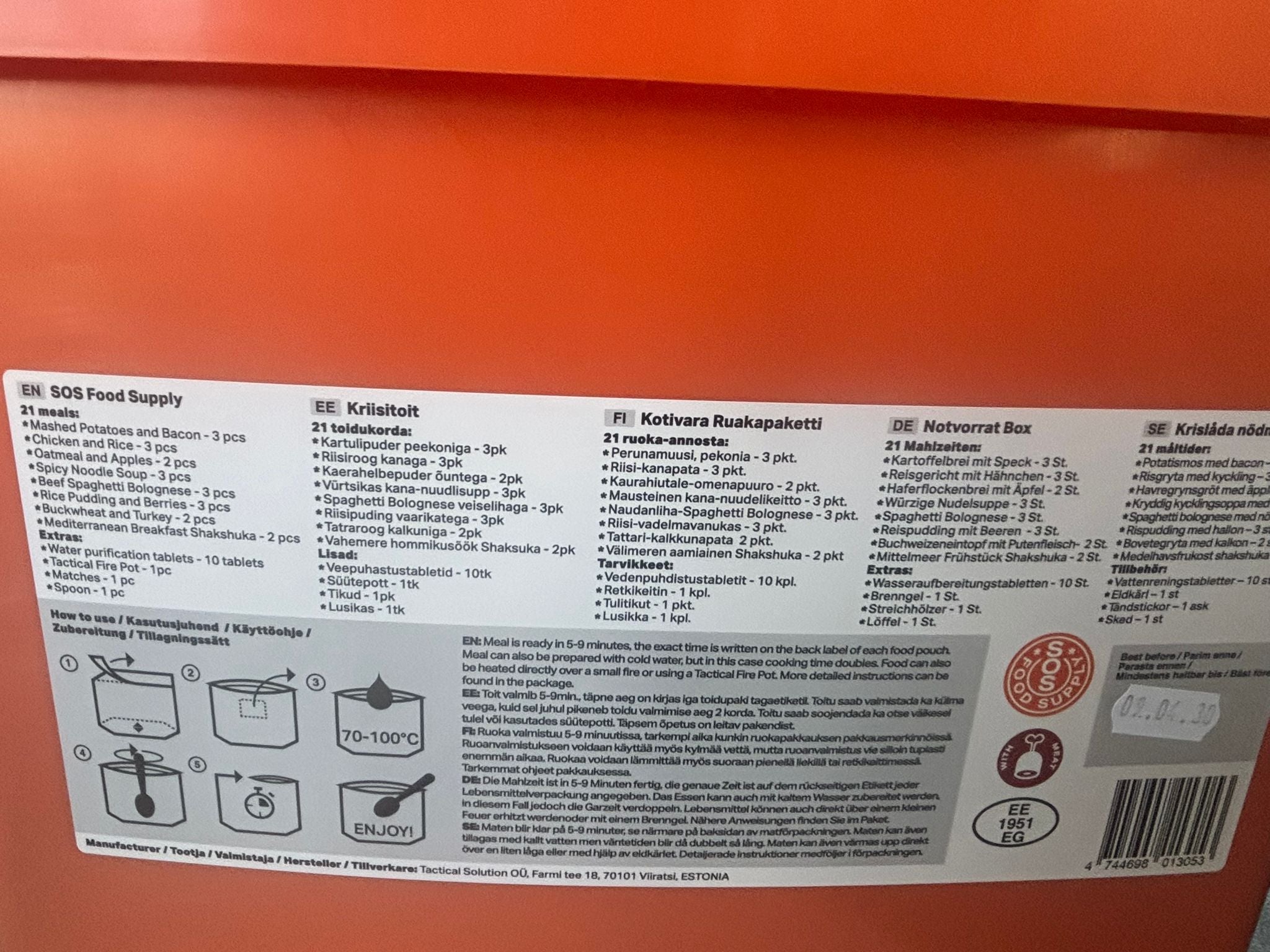 Tactical SOS Weekpack mit Fleisch