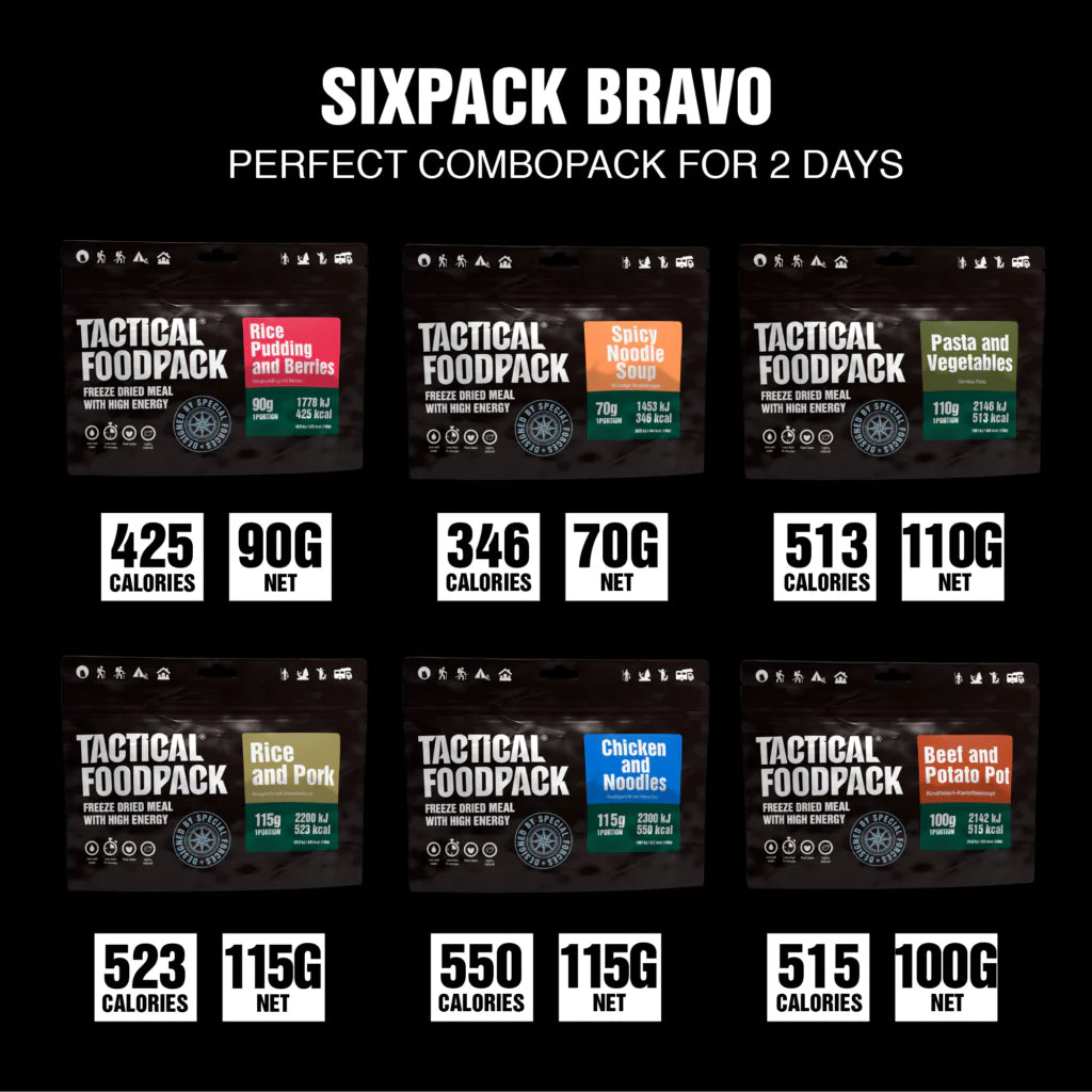 Tactical Foodpack 2-Tages-Ration Sixpack Bravo