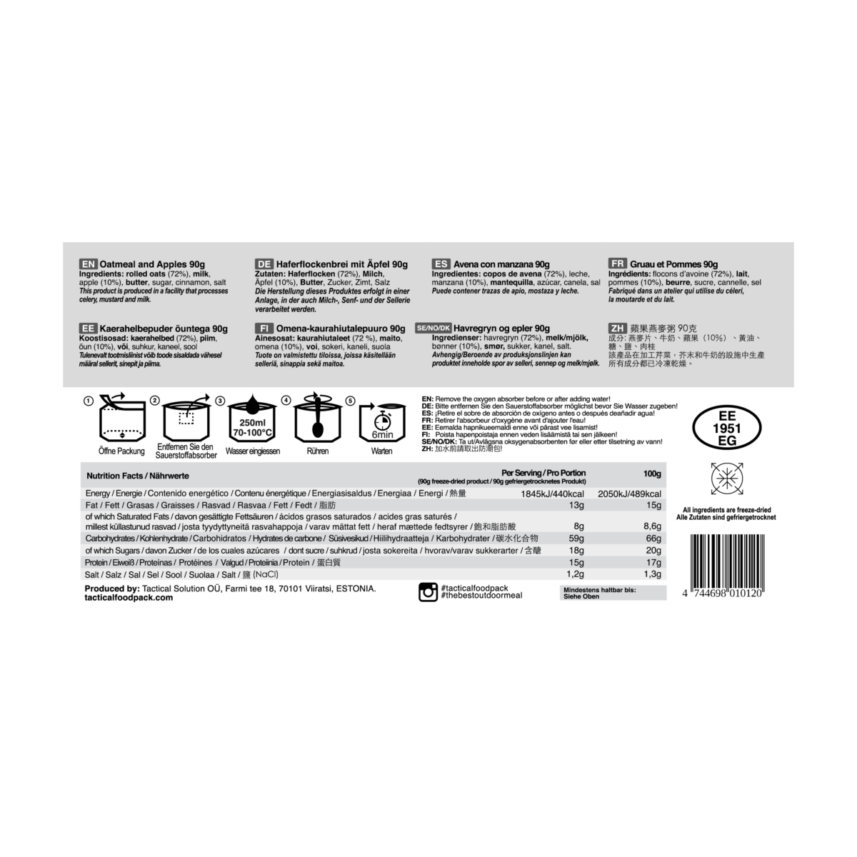 Tactical Foodpack Sixpack Alpha 2-Tages-Ration