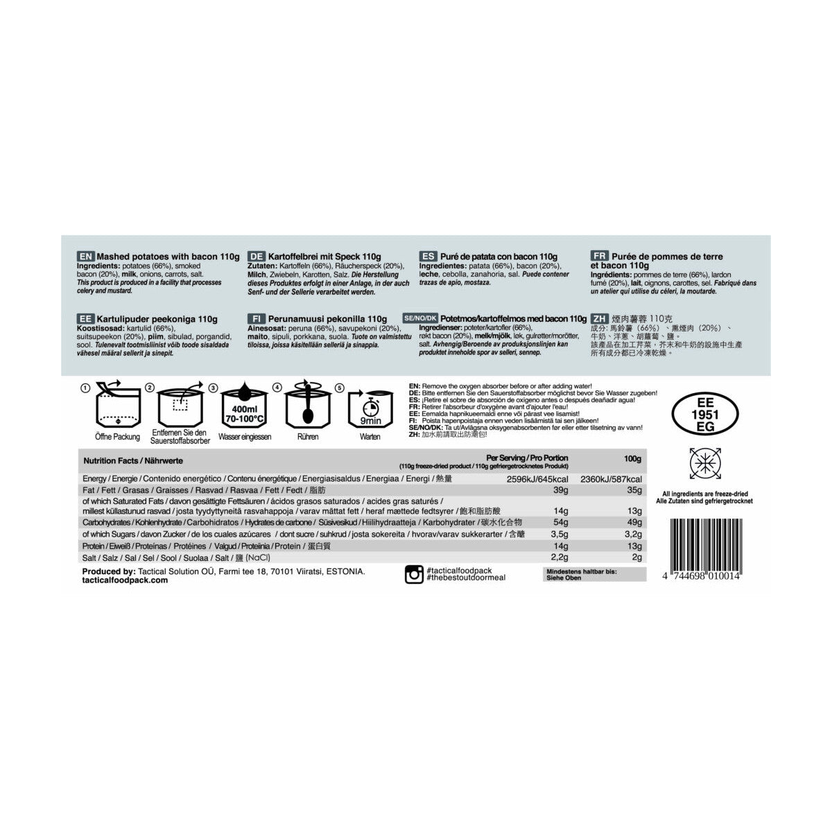 Tactical Foodpack Sixpack Alpha 2-Tages-Ration