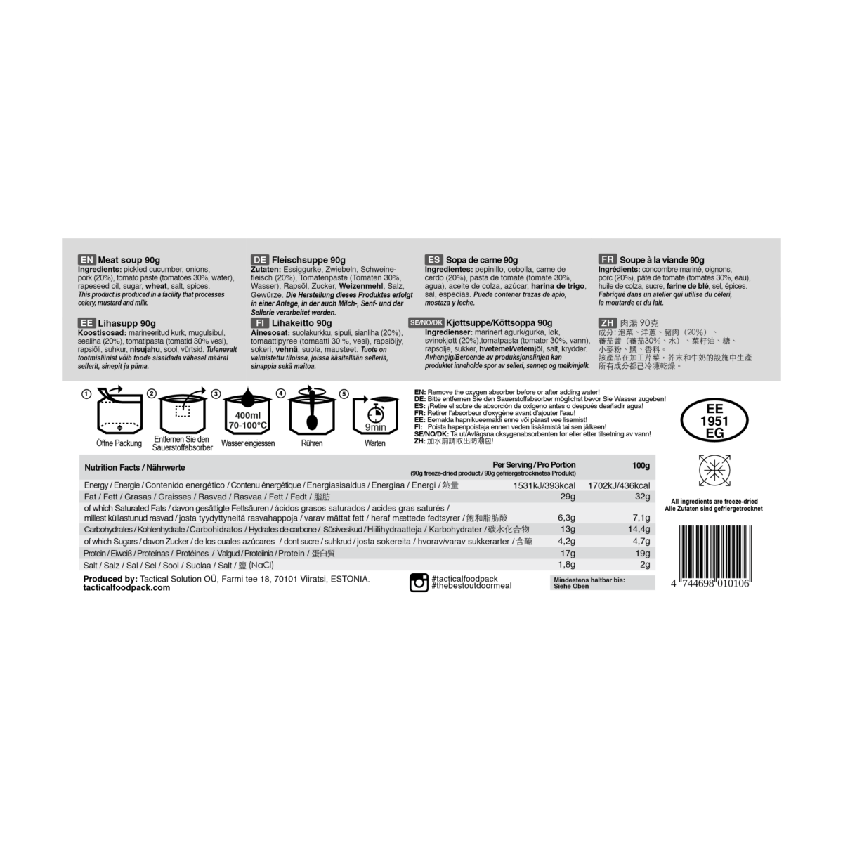 Tactical Foodpack Sixpack Alpha 2-Tages-Ration