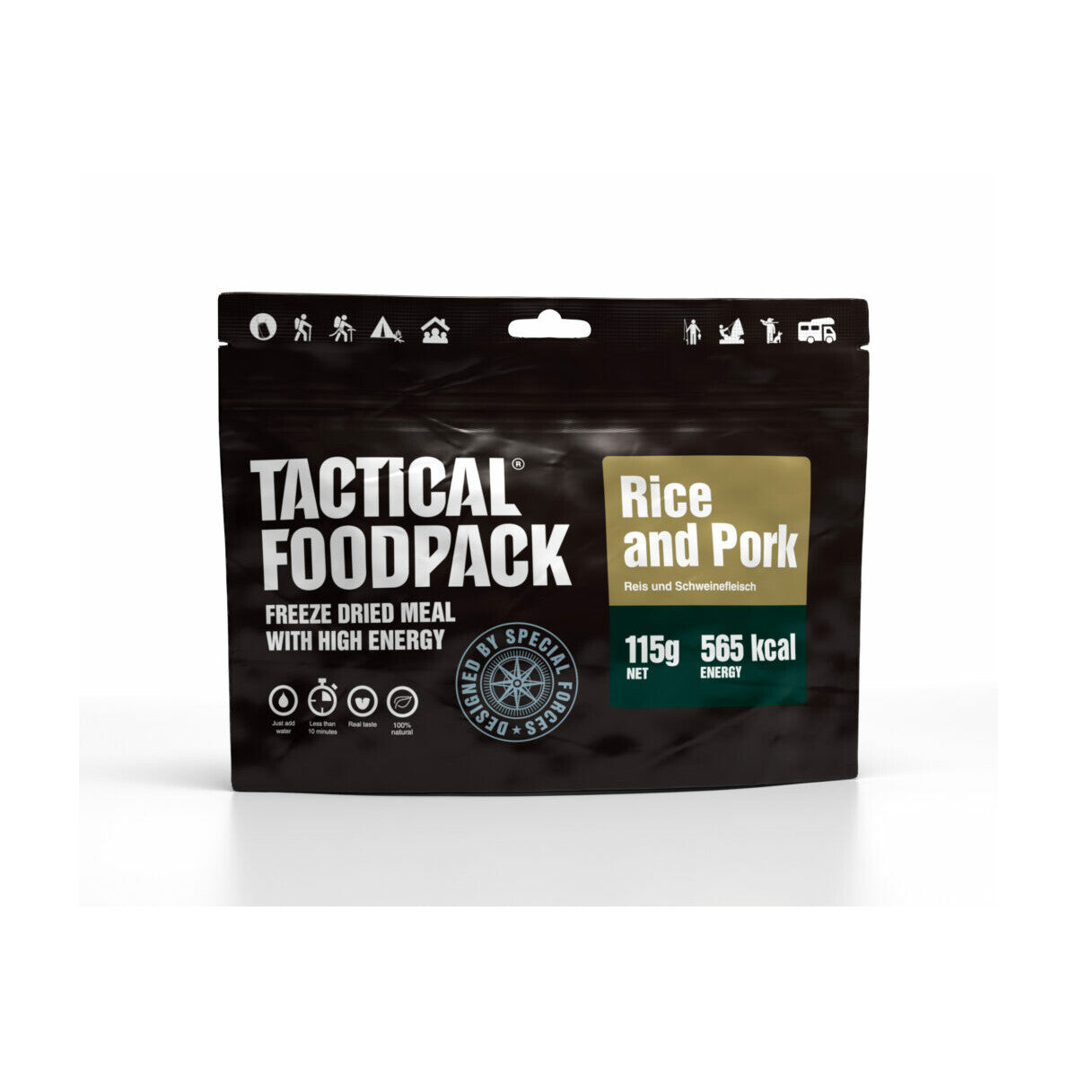 Tactical Foodpack Reisgericht mit Schweinefleisch